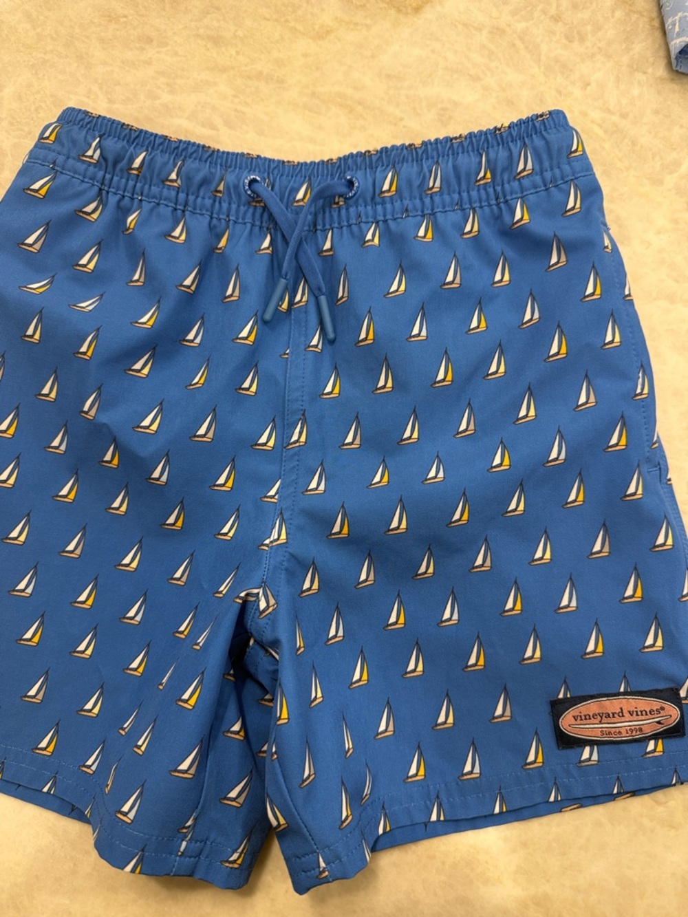 Vineyard Vines Royal Blue Sailboat Print Swim Shorts